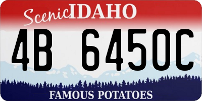 ID license plate 4B6450C