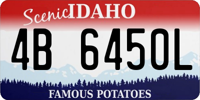 ID license plate 4B6450L