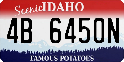 ID license plate 4B6450N