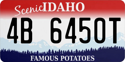 ID license plate 4B6450T