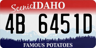 ID license plate 4B6451D