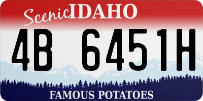 ID license plate 4B6451H