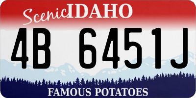 ID license plate 4B6451J
