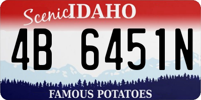 ID license plate 4B6451N