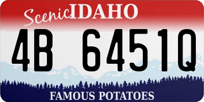 ID license plate 4B6451Q