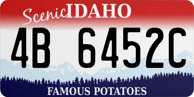 ID license plate 4B6452C