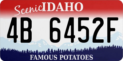 ID license plate 4B6452F