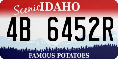 ID license plate 4B6452R