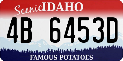 ID license plate 4B6453D