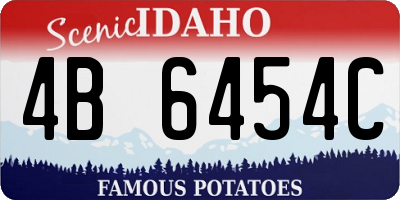 ID license plate 4B6454C