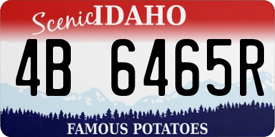 ID license plate 4B6465R