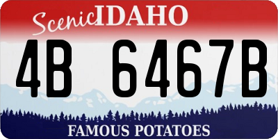 ID license plate 4B6467B