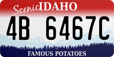 ID license plate 4B6467C