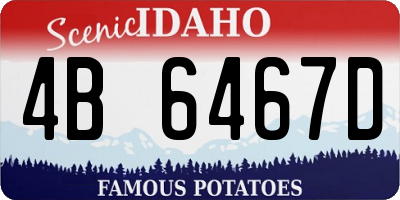 ID license plate 4B6467D