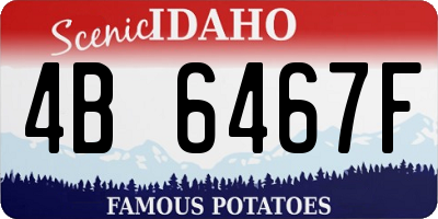 ID license plate 4B6467F