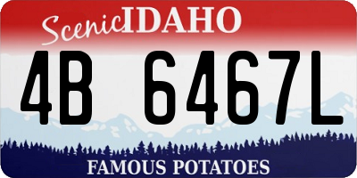 ID license plate 4B6467L