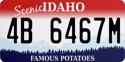 ID license plate 4B6467M