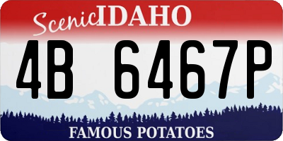 ID license plate 4B6467P