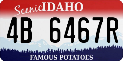 ID license plate 4B6467R