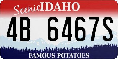 ID license plate 4B6467S