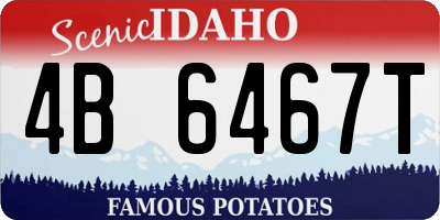 ID license plate 4B6467T