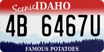 ID license plate 4B6467U