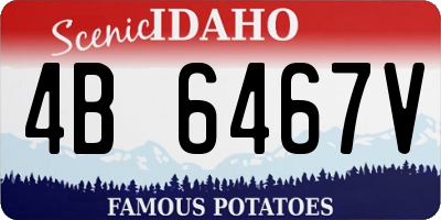 ID license plate 4B6467V