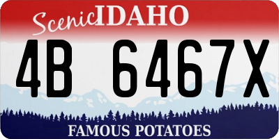 ID license plate 4B6467X