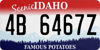 ID license plate 4B6467Z