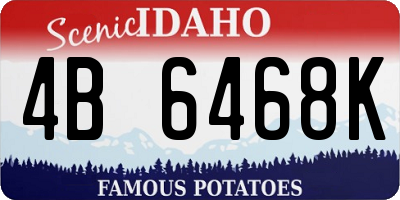 ID license plate 4B6468K