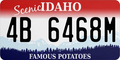 ID license plate 4B6468M