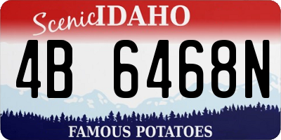 ID license plate 4B6468N