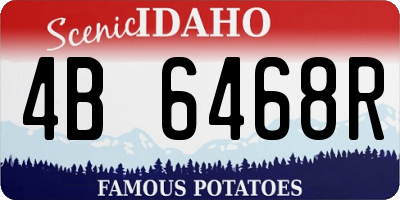 ID license plate 4B6468R
