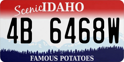 ID license plate 4B6468W