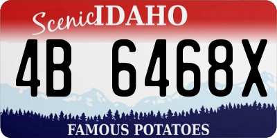 ID license plate 4B6468X