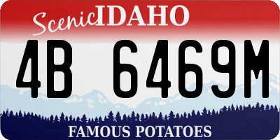 ID license plate 4B6469M