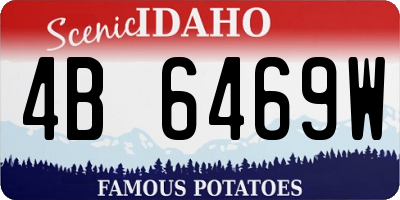 ID license plate 4B6469W