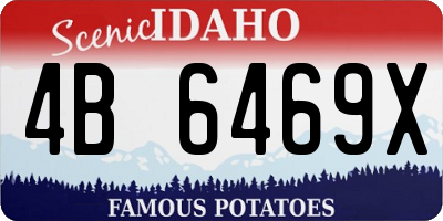 ID license plate 4B6469X