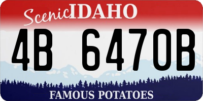 ID license plate 4B6470B