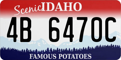 ID license plate 4B6470C