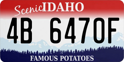 ID license plate 4B6470F