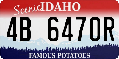 ID license plate 4B6470R