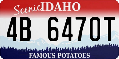ID license plate 4B6470T