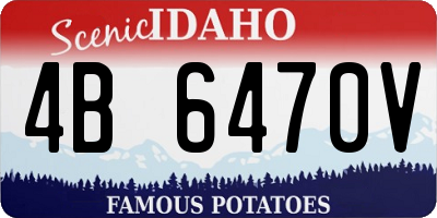 ID license plate 4B6470V
