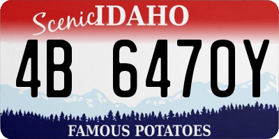 ID license plate 4B6470Y