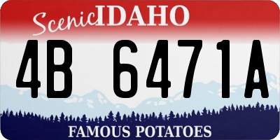 ID license plate 4B6471A