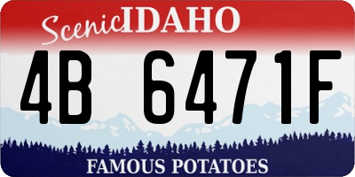 ID license plate 4B6471F