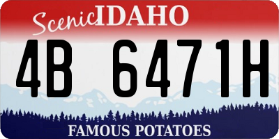 ID license plate 4B6471H