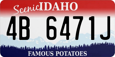 ID license plate 4B6471J