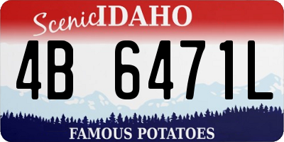 ID license plate 4B6471L
